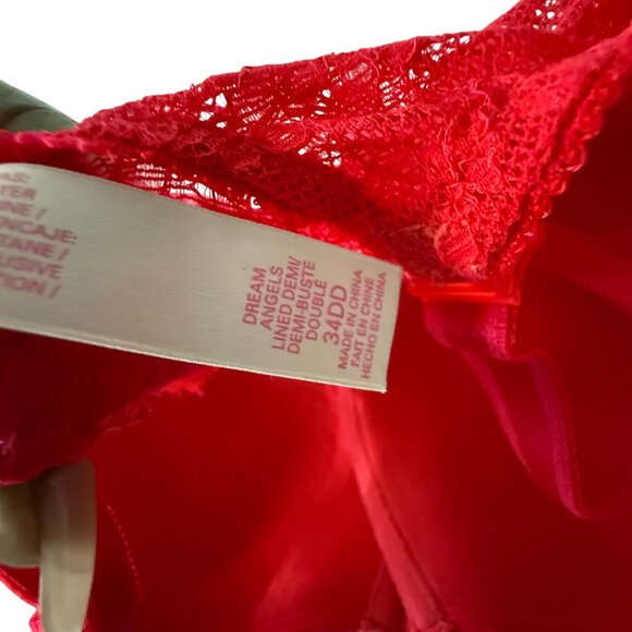 Victoria's Secret Dream Angels push-up bra with lace and rhinestones Size 34DDD - Picture 6 of 7